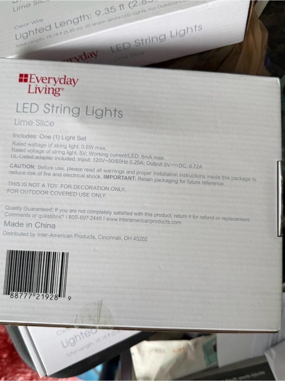 3 boxes of Orange Slice LED String Lights  and MATCHING TUMBLER THERMO MUG